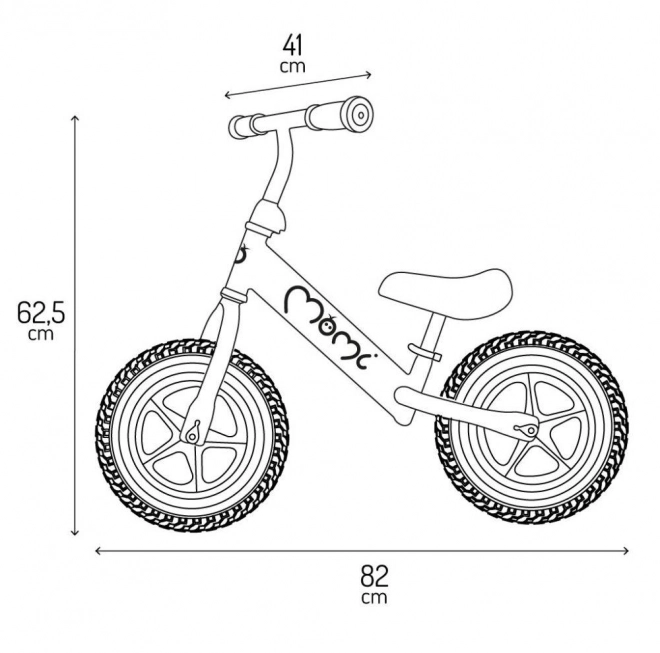 Loopfiets MoMi FLEET zwart
