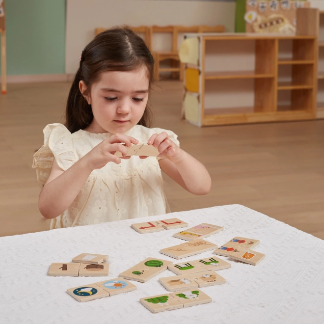 Houten puzzel met tegengestelde afbeeldingen VIGA