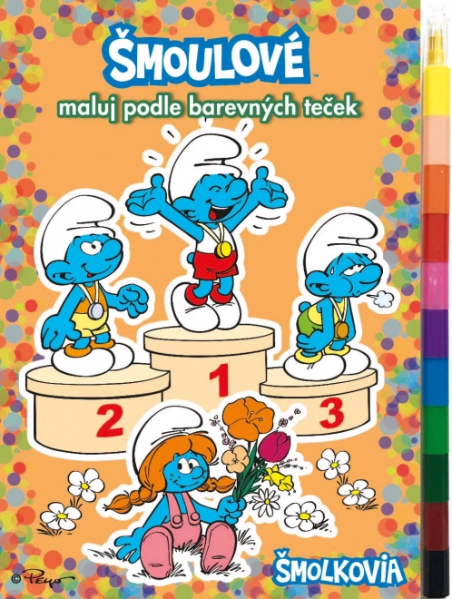 Smurfs Color by Dots Coloring Book