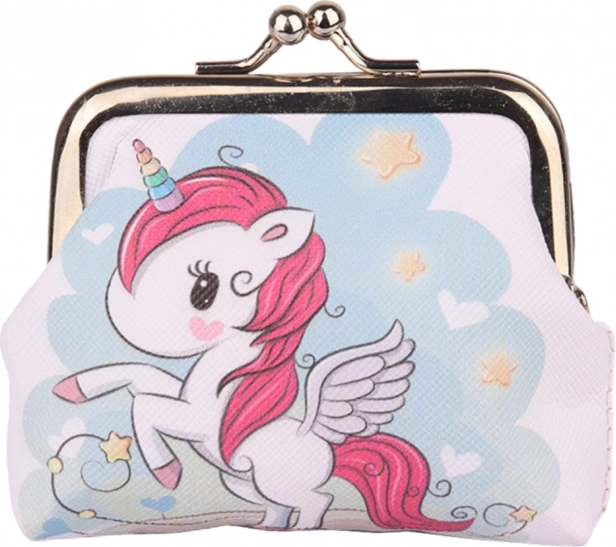 Porte-monnaie enfant avec licorne et petites étoiles