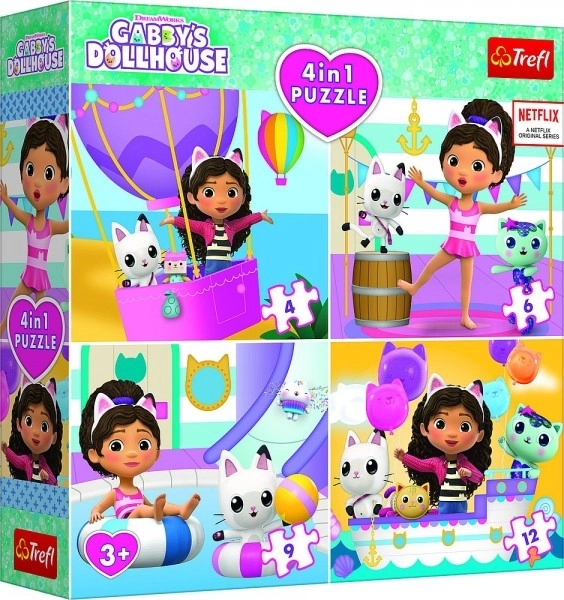 Puzzle Gabby's Dollhouse 4in1