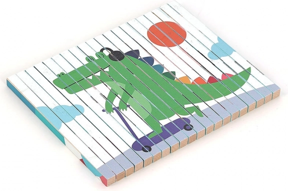 Holzpuzzle 4D Tiere von Vilac