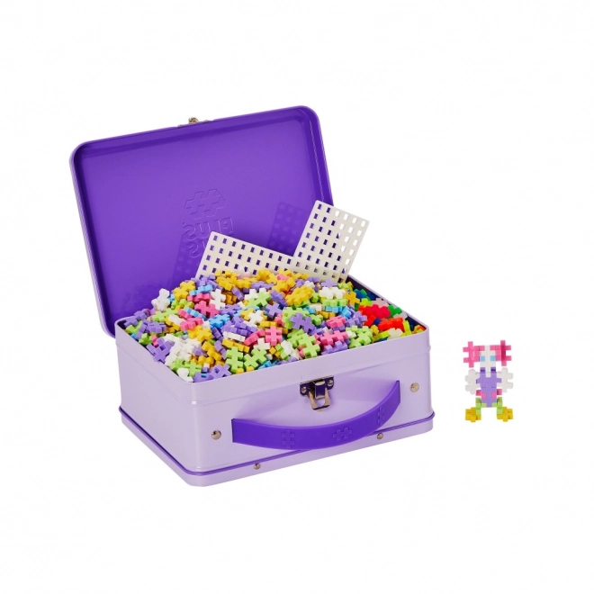 Plus-Plus Mini Pastel Building Blocks Suitcase 600 pcs