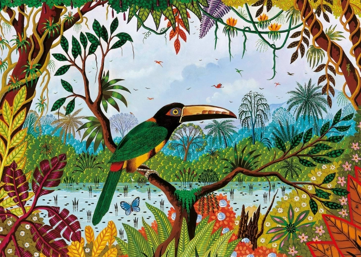 Puzzle Araçari coloré 1500 pièces