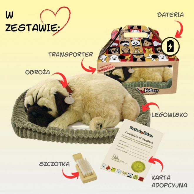 Ademend mopspuppy Perfect Petzzz