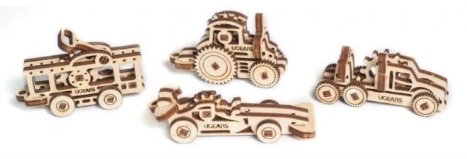 Ugears 3D houten mechanische puzzel Voertuigen