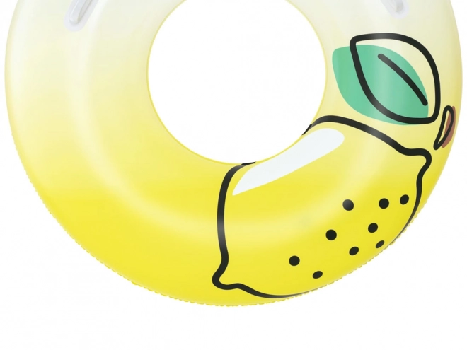 Inflatable Lemon Swimming Ring With Handles