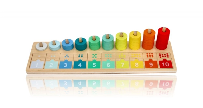 Zählen 1–10 auf einer Tafel
