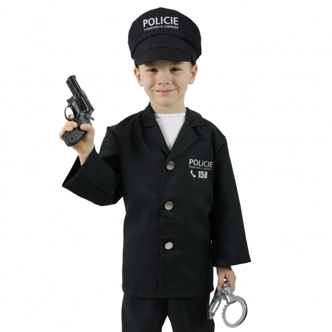 Kinderen politieoutfit met pet - Tsjechische opdruk (S) e-verpakking