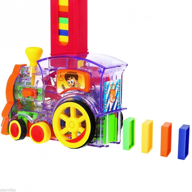 Interaktive Lokomotive mit Domino-Effekt
