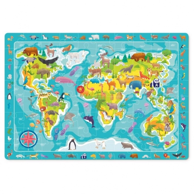 DODO Puzzle Tierwelt mit Suchspiel 80 Teile