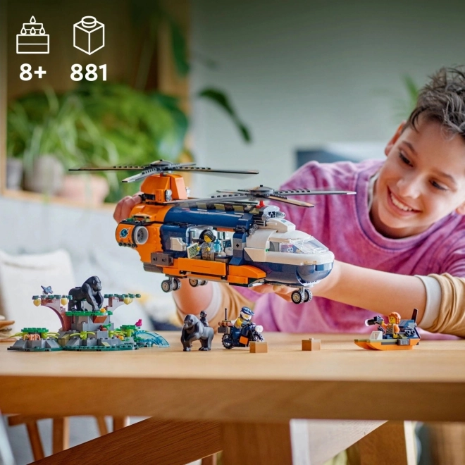 LEGO City 60437 Jungle Onderzoekshelikopter bij de Basciskamp