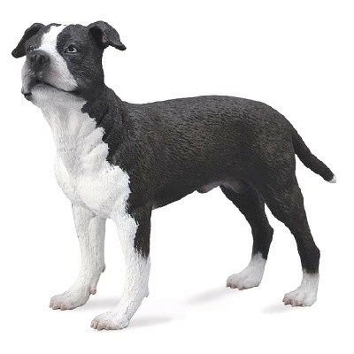 Beeldje van een Amerikaanse Staffordshire Terrier