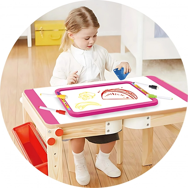Tafel WOOPIE 3in1 Magnetische Trocken abwischbare Lichtmalerei