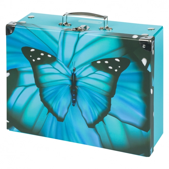 BAAGL Opvouwbare schoolkoffer Butterfly met beslagen randen