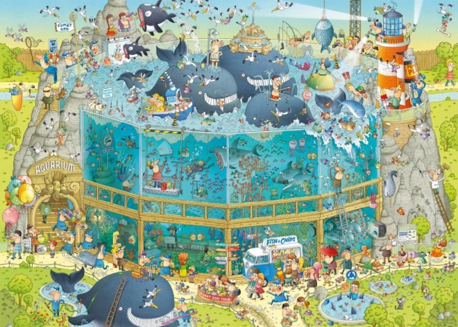 HEYE Puzzel Gekke Dierentuin: Oceaantentoonstelling 1000 stukjes