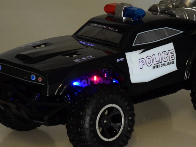 Grote bestuurbare monstertruck POLITIE verlichting op afstandsbediening RC0626