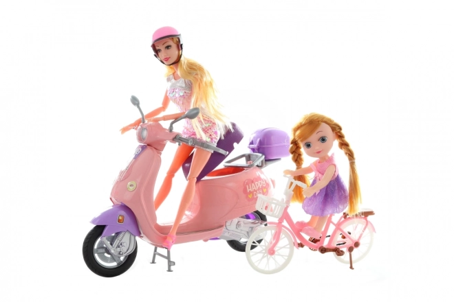 Grote set met pop en accessoires
