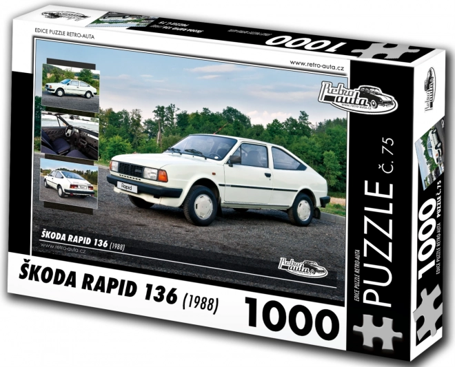 Puzzel RETRO-AUTA Škoda Rapid 136 (1988) – 1000 stukjes