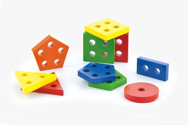 Houten puzzel met vormen