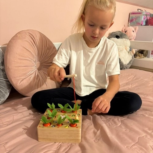 Houten Montessori spel 2-in-1 - Worteltuin voor kinderen