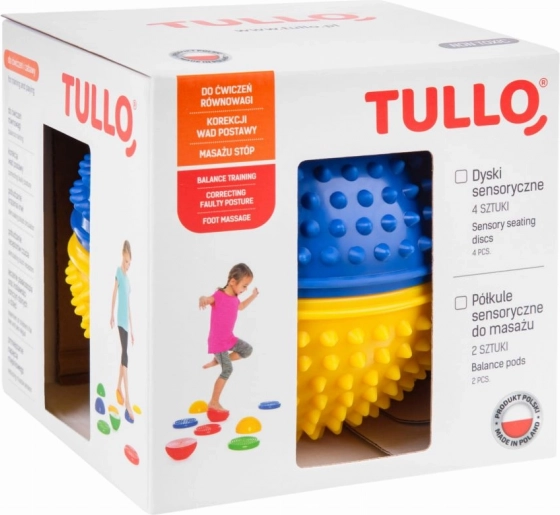 Sensorische halfbollen 2 stuks geel‑blauw