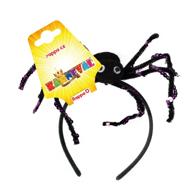 Halloween haarband met zwarte spin