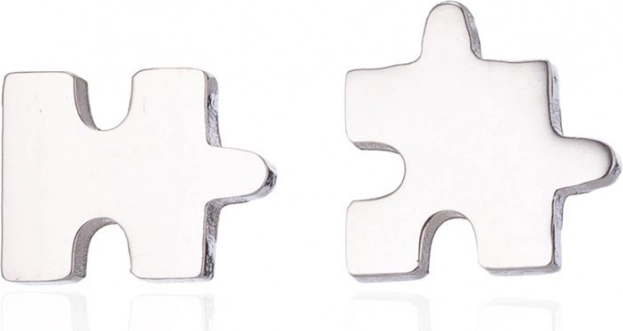 Puzzle-Ohrringe aus Edelstahl 316L