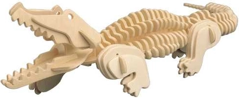 Woodcraft Wooden 3D Puzzle – Crocodile, 94 Pieces