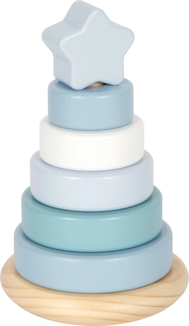 Tour empilable en bois Small Foot bleue