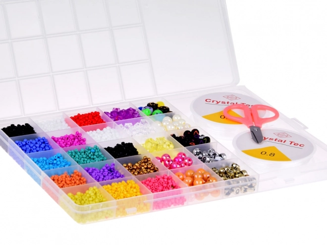 Ensemble de perles cristallines colorées pour la fabrication de bracelets
