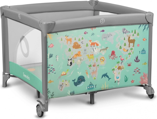 Kinderlaufstall Lionelo Mille graugrün
