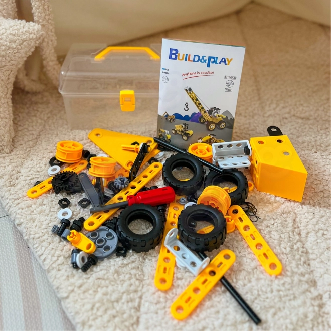 Woopie Bau-Fahrzeuge 8-in-1 Konstruktionsset Bausteine