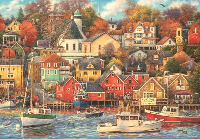 Puzzle 1500 pièces Compact Bonnes Heures Port