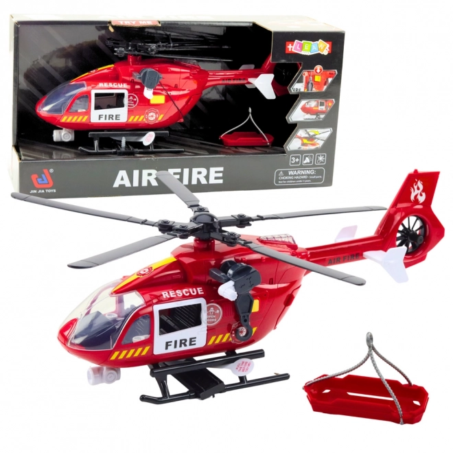 Brandweer helikopter met lichten en geluiden 1:12