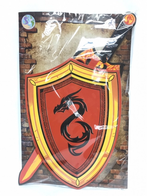 Schuim zwaard en schild Draak