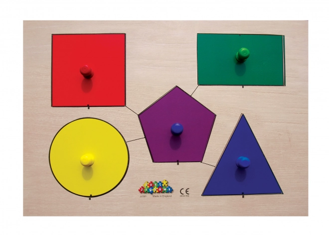 Just Jigsaws Houten Puzzelvormen en Geheugen 6 stukken en 4 sjablonen