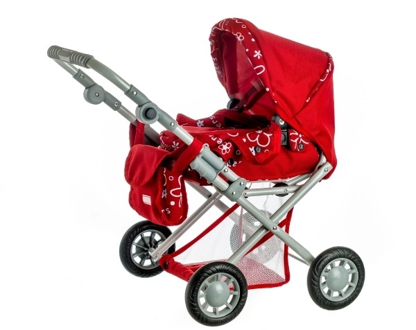 Kinderwagen Magda drie-in-één 42x65x68cm voor poppen
