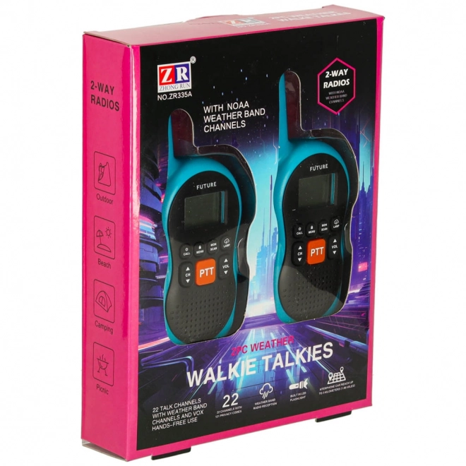 Children's Walkie-Talkies with 3 km Range, Set of 2