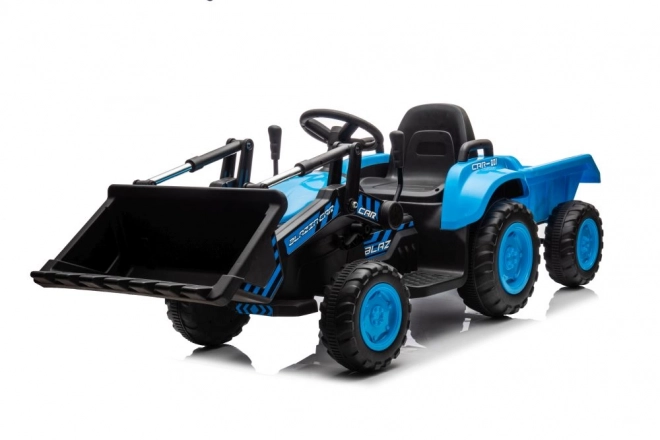 Elektrische kindertractor met bak blauw