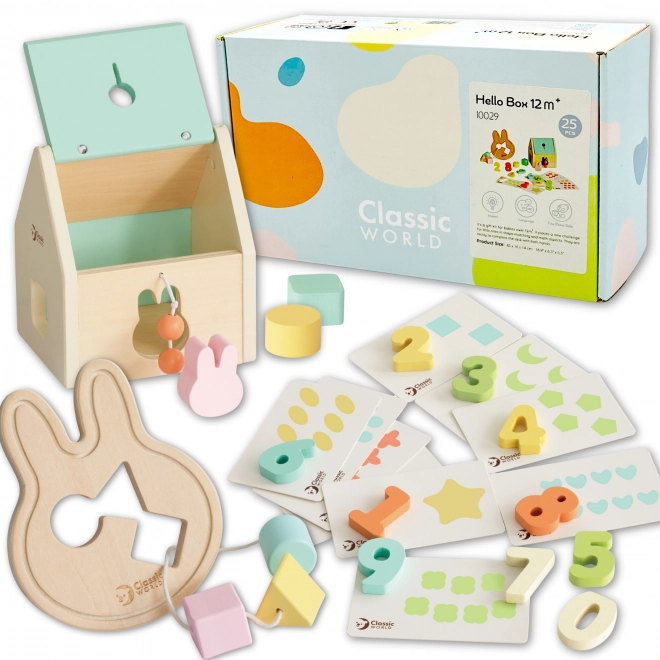 Pastel bouwset Classic World voor kinderen van 12-18 maanden