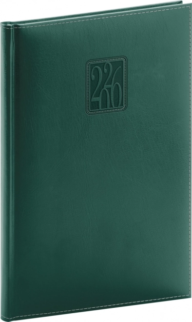 Weekly Diary Panama 2026 Green 15 x 21 cm