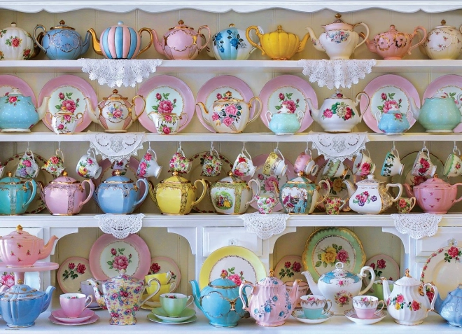 Shelf with Chinese Porcelain Puzzle 1000 Pieces EUROGRAPHICS