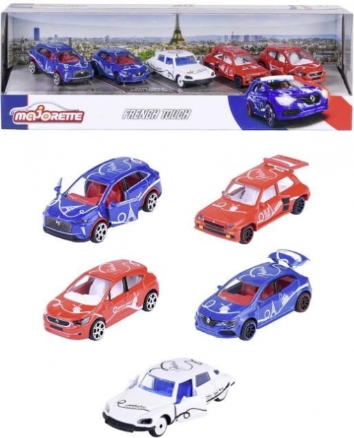 Majorette French Touch autootjes set, 5 stuks