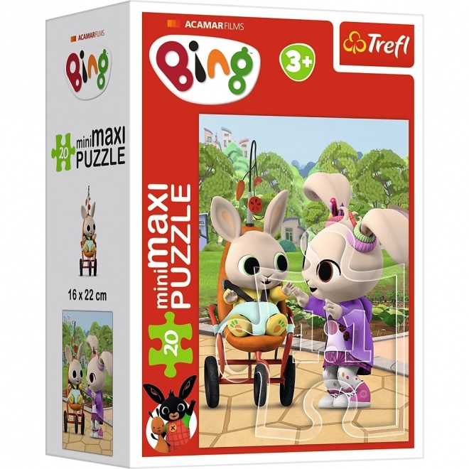 Minipuzzel miniMaxi 20 stukjes Bings vrienden/Konijntje Bing