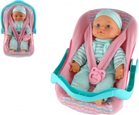 Poupée bébé avec corps souple 30 cm avec porte-bébé et tétine