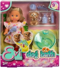 Pop Evička met hondje en accessoires