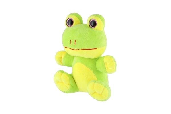 Pluche dier groot ogen 18 cm op kaart