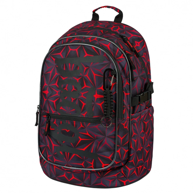 BAAGL Schoolrugzak Core Red Polygon