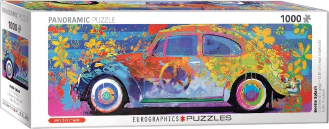 Panoramapuzzel kleurrijke Volkswagen Kever 1000 stukjes